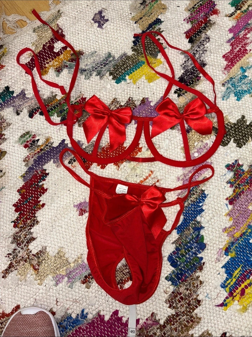 Red Bow Lingerie Set
